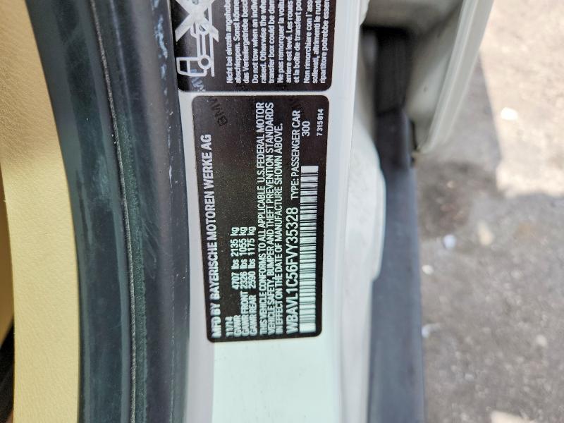 2015 Bmw X1 მანქანა იყიდება აუქციონზე, vin: WBAVL1C56FVY35328, აუქციონის ნომერი: 67076096
