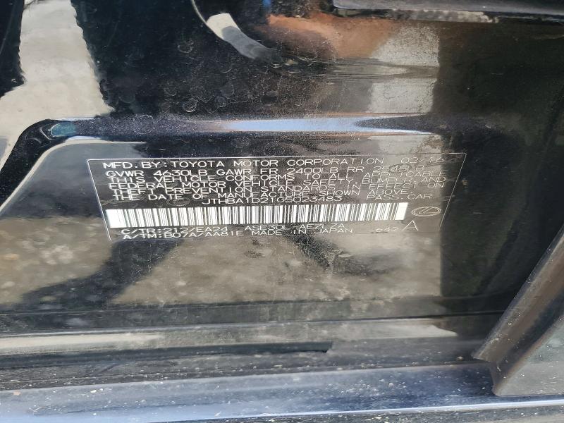 64950206 :رقم المزاد ، JTHBA1D21G5023483 vin ، 2016 Lexus Is مزاد بيع
