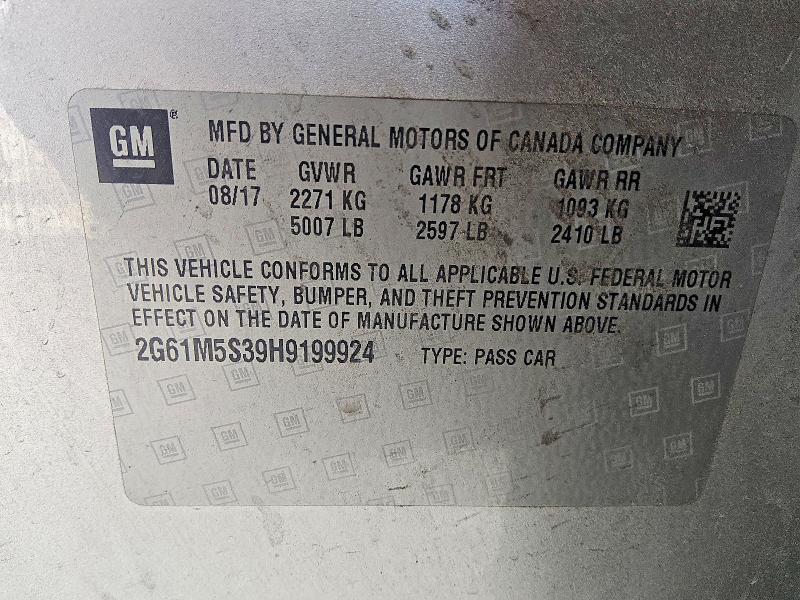 Aukcja sprzedaży 2017 Cadillac Xts, vin: 2G61M5S39H9199924, numer aukcji: 63766366