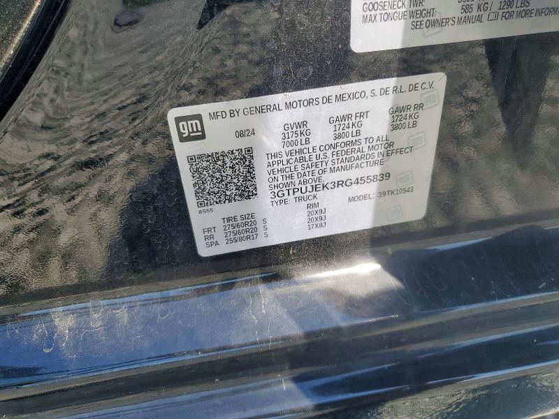 Продаж на аукціоні авто 2024 Gmc Sierra, vin: 3GTPUJEK3RG455839, номер лоту: 63754726
