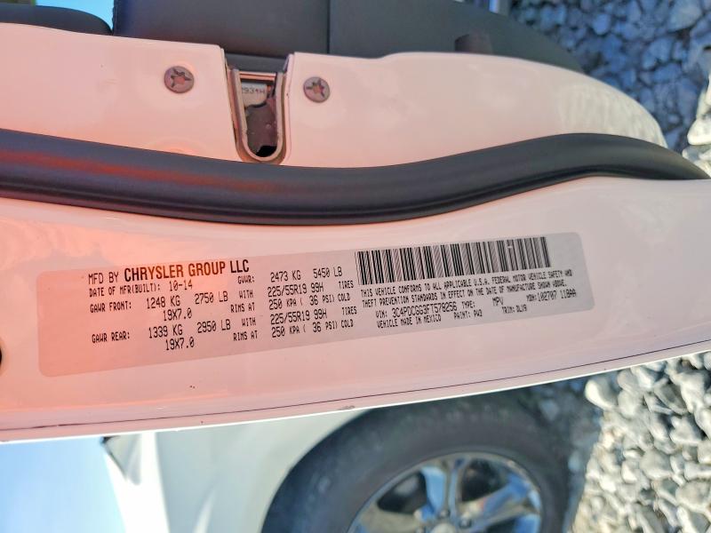 2015 Dodge Journey მანქანა იყიდება აუქციონზე, vin: 3C4PDCGG3FT578256, აუქციონის ნომერი: 64959146