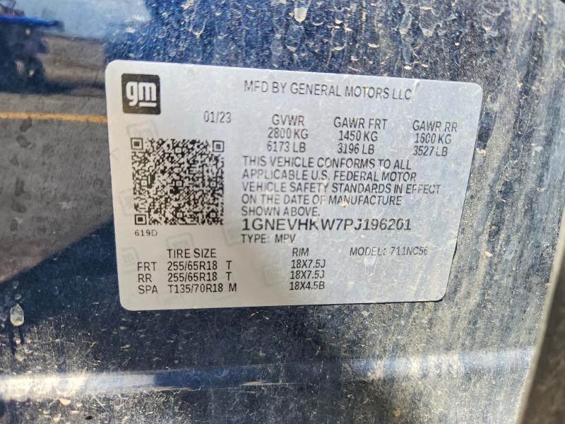 Продажа на аукционе авто 2023 Chevrolet Traverse, vin: 1GNEVHKW7PJ196201, номер лота: 64033976