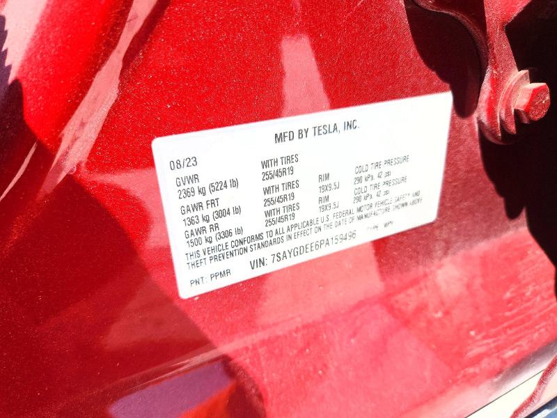 66572616 :رقم المزاد ، 7SAYGDEE6PA159496 vin ، 2023 Tesla Model Y مزاد بيع