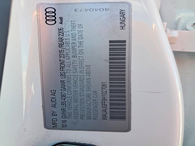 Продаж на аукціоні авто 2017 Audi A3, vin: WAUAUGFF8H1027091, номер лоту: 64673426