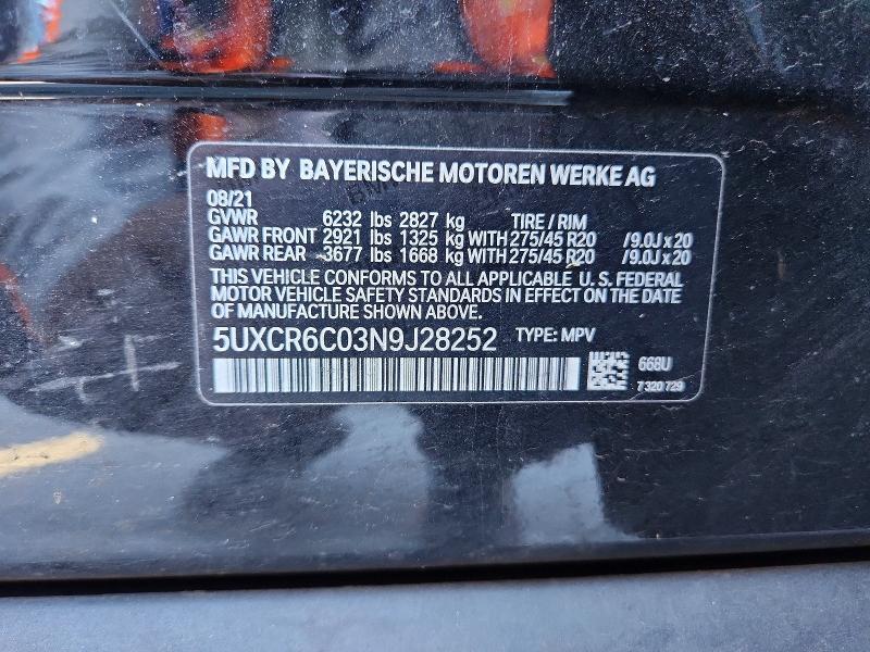 Продаж на аукціоні авто 2022 Bmw X5, vin: 5UXCR6C03N9J28252, номер лоту: 65372726