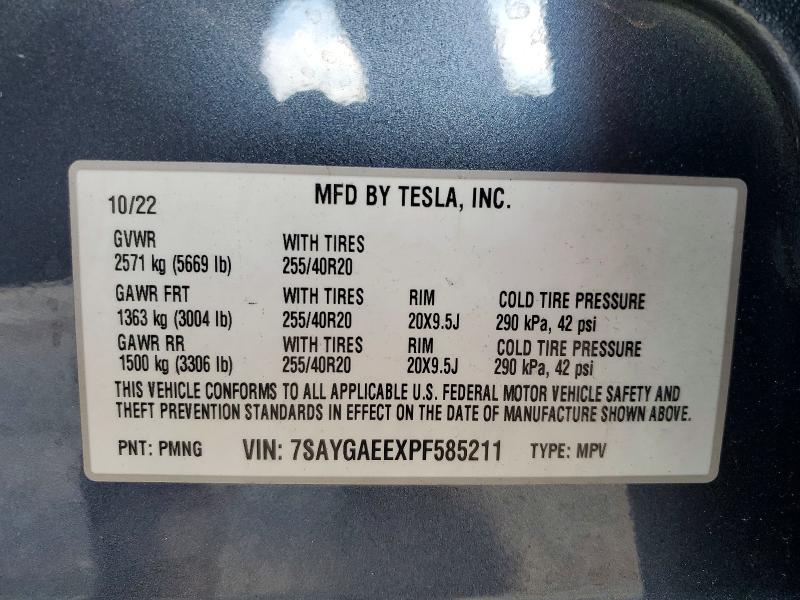 Aukcja sprzedaży 2023 Tesla Model Y, vin: 7SAYGAEEXPF585211, numer aukcji: 64799176