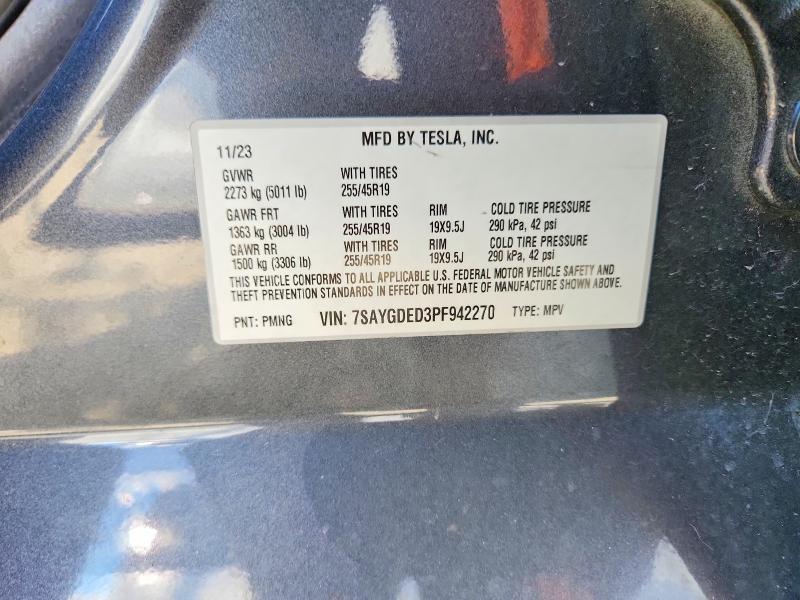 Aukcja sprzedaży 2023 Tesla Model Y, vin: 7SAYGDED3PF942270, numer aukcji: 64662006