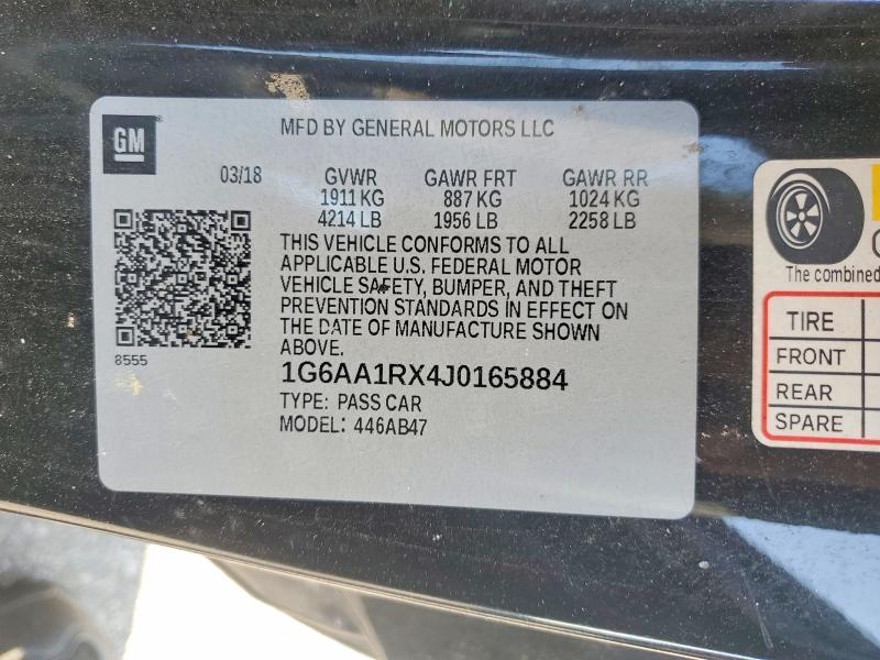 Продажа на аукционе авто 2018 Cadillac Ats, vin: 1G6AA1RX4J0165884, номер лота: 64961066