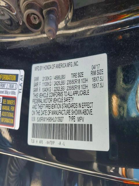 Aukcja sprzedaży 2017 Honda Cr-v, vin: 5J6RW1H95HL013927, numer aukcji: 64792486