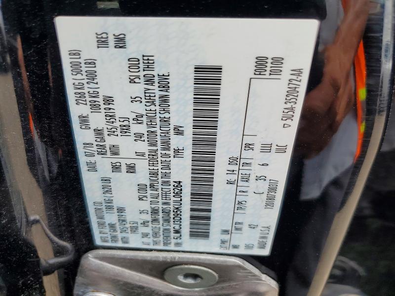 65531136 :رقم المزاد ، 5LMCJ3D95KUL06264 vin ، 2019 Lincoln Mkc مزاد بيع