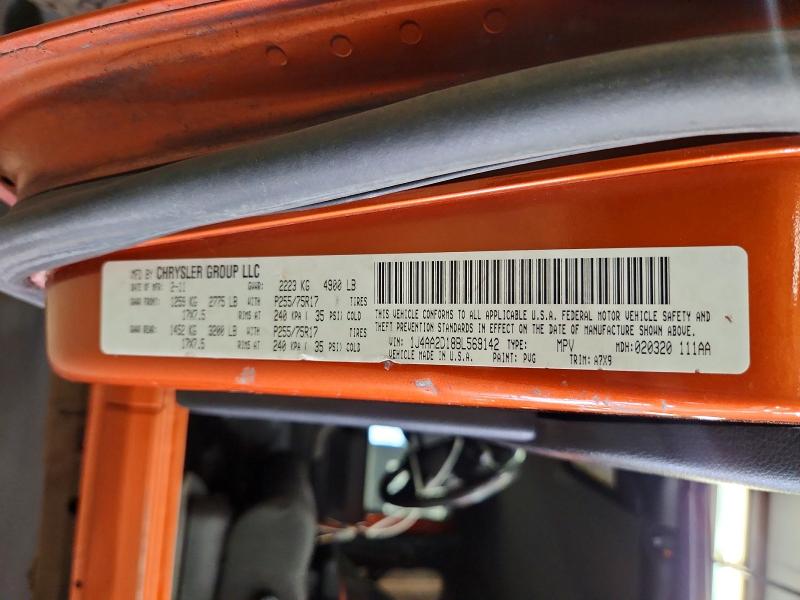 Aukcja sprzedaży 2011 Jeep Wrangler, vin: 1J4AA2D18BL569142, numer aukcji: 64669156