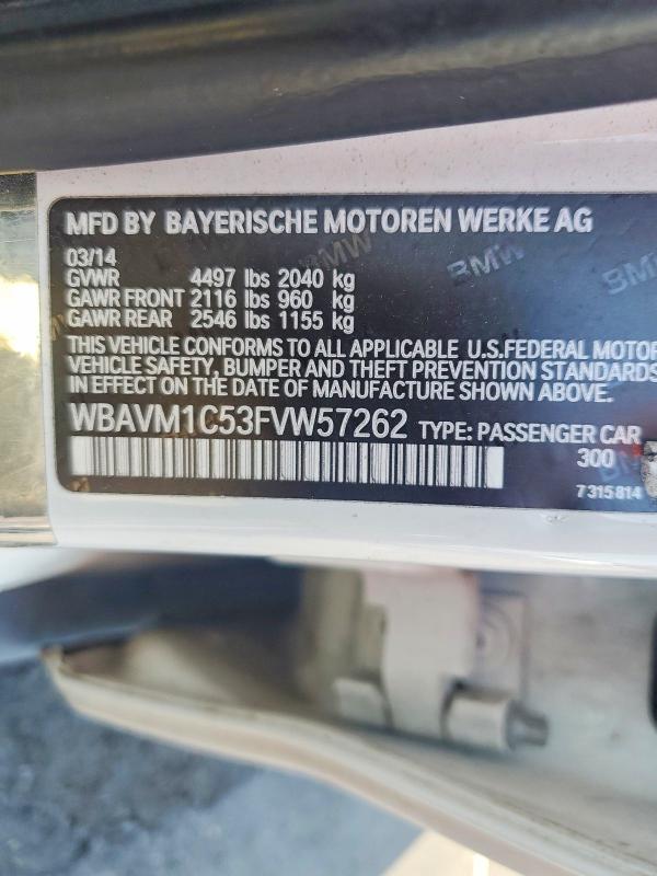 Aukcja sprzedaży 2015 Bmw X1, vin: WBAVM1C53FVW57262, numer aukcji: 66424066