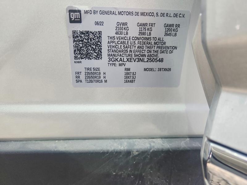 2022 Gmc Terrain მანქანა იყიდება აუქციონზე, vin: 3GKALXEV3NL250548, აუქციონის ნომერი: 62687666