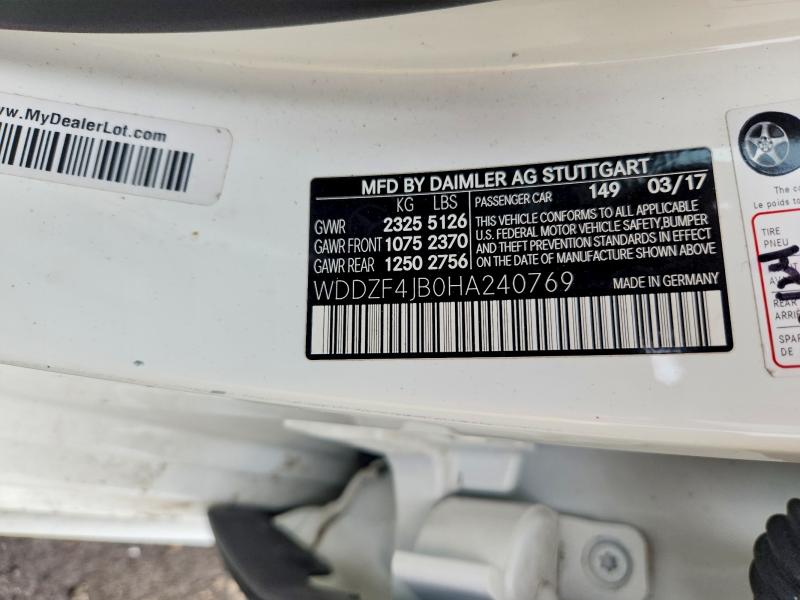 Продажа на аукционе авто 2017 Mercedes-benz E, vin: WDDZF4JB0HA240769, номер лота: 65223746