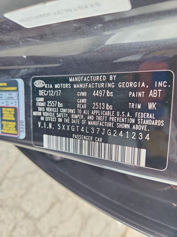 65914896 :رقم المزاد ، 5XXGT4L37JG241234 vin ، 2018 Kia Optima مزاد بيع