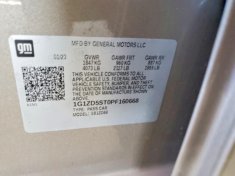 64045746 :رقم المزاد ، 1G1ZD5ST0PF160668 vin ، 2023 Chevrolet Malibu مزاد بيع
