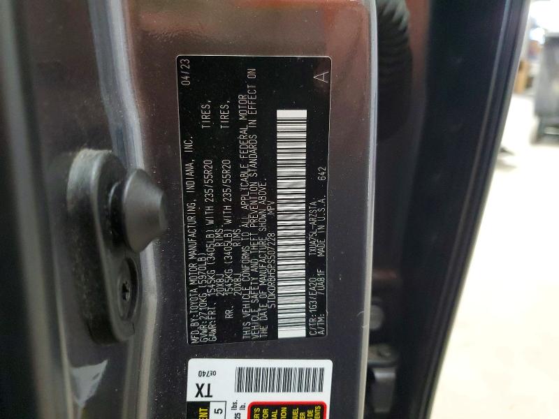 Продаж на аукціоні авто 2023 Toyota Highlander, vin: 5TDKDRBH5PS507228, номер лоту: 64599156