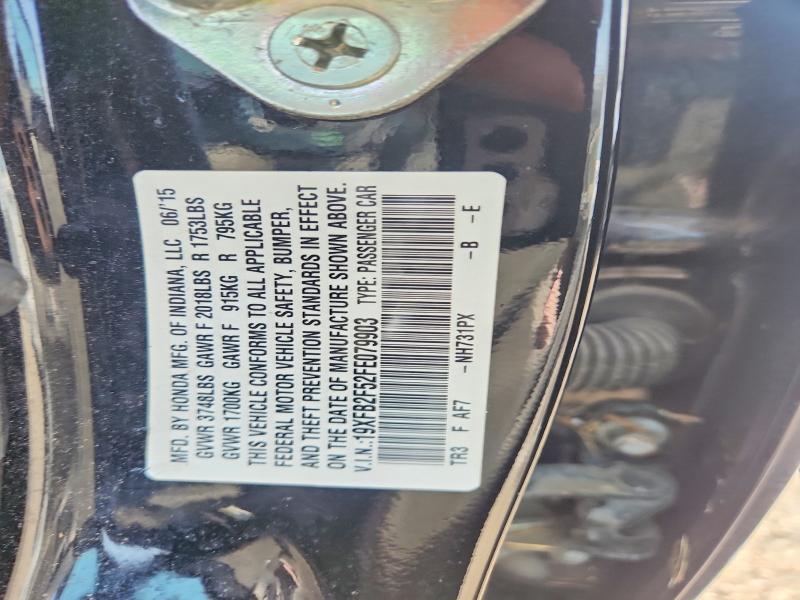 64476976 :رقم المزاد ، 19XFB2F52FE079903 vin ، 2015 Honda Civic مزاد بيع