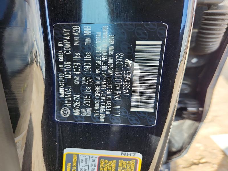 64494816 :رقم المزاد ، KMHLM4DJ1RU110973 vin ، 2024 Hyundai Elantra مزاد بيع