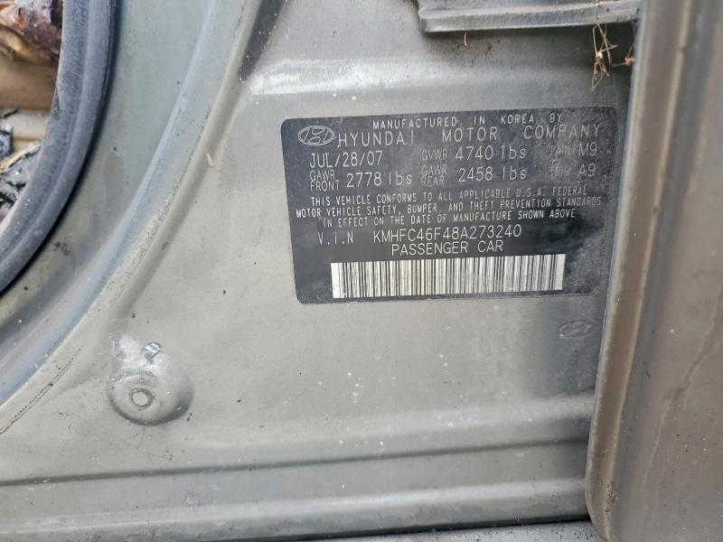 Продажа на аукционе авто 2008 Hyundai Azera, vin: KMHFC46F48A273240, номер лота: 66515496
