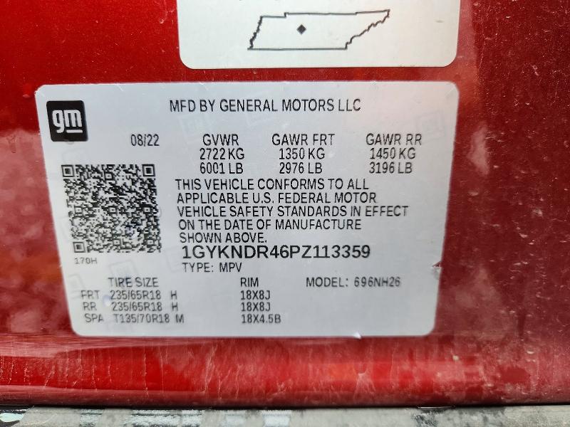 64561046 :رقم المزاد ، 1GYKNDR46PZ113359 vin ، 2023 Cadillac Xt5 مزاد بيع