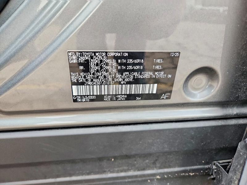 66990996 :رقم المزاد ، JTMBCAEB6TJ016167 vin ، 2026 Toyota Bz مزاد بيع