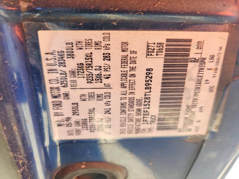Aukcja sprzedaży 1996 Ford F150, vin: 1FTEF15Z8TLB95298, numer aukcji: 63898946