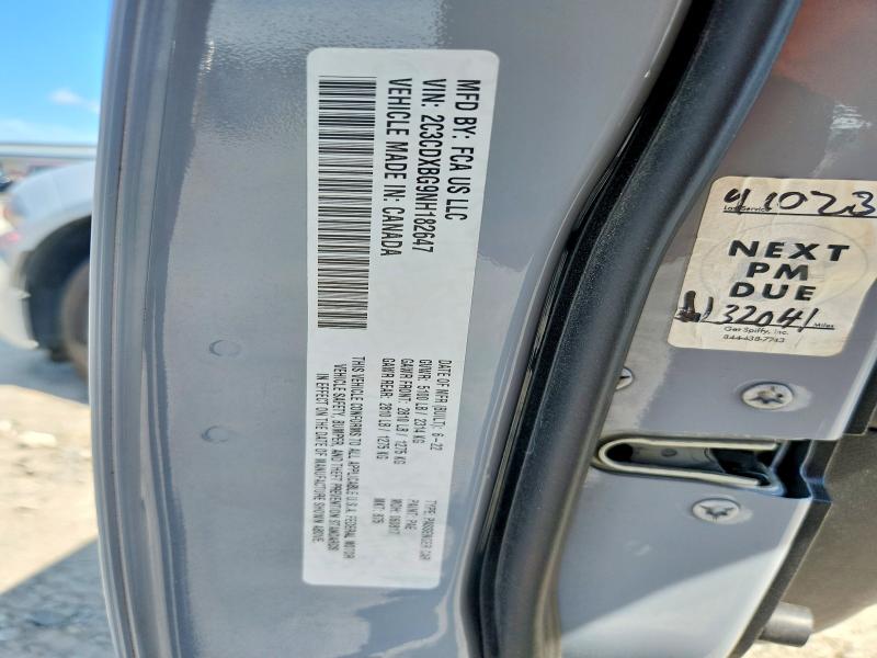 65114346 :رقم المزاد ، 2C3CDXBG9NH182647 vin ، 2022 Dodge Charger مزاد بيع