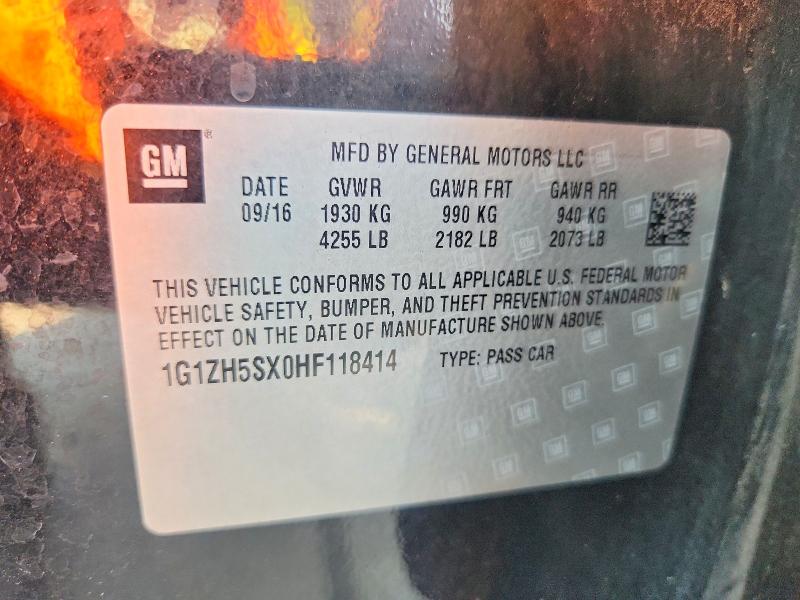63756696 :رقم المزاد ، 1G1ZH5SX0HF118414 vin ، 2017 Chevrolet Malibu مزاد بيع