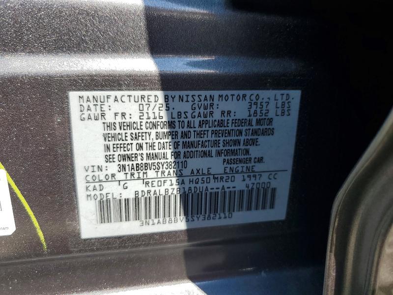 65262036 :رقم المزاد ، 3N1AB8BV5SY382110 vin ، 2025 Nissan Sentra مزاد بيع