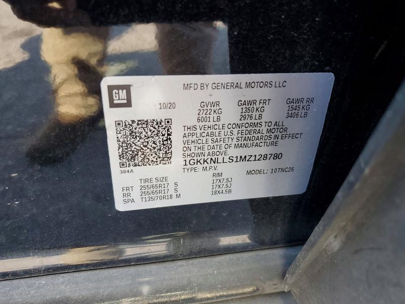 2021 Gmc Acadia მანქანა იყიდება აუქციონზე, vin: 1GKKNLLS1MZ128780, აუქციონის ნომერი: 64402656