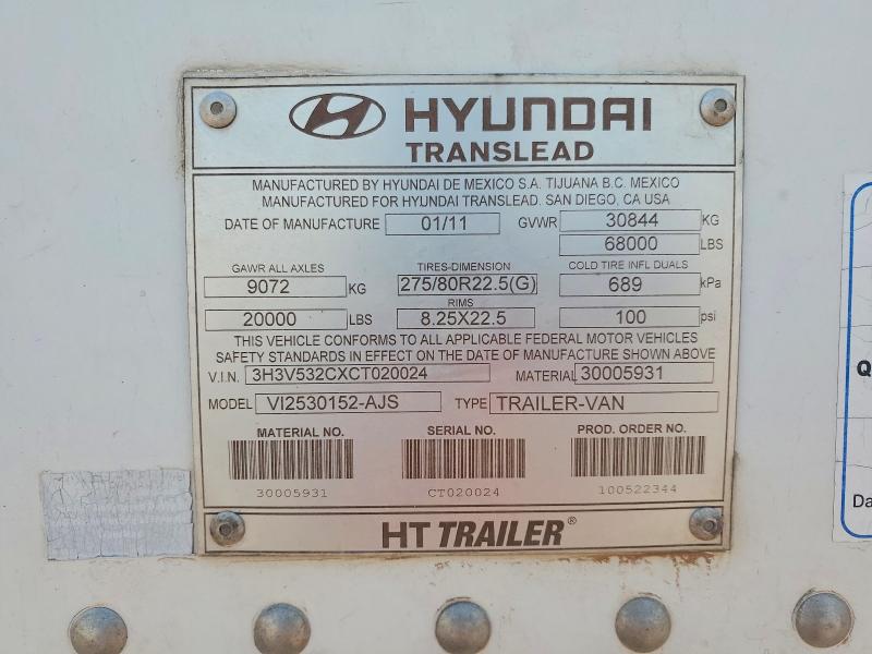 2012 Hyundai Translead Inc Unknown მანქანა იყიდება აუქციონზე, vin: 3H3V532CXCT020024, აუქციონის ნომერი: 65997756