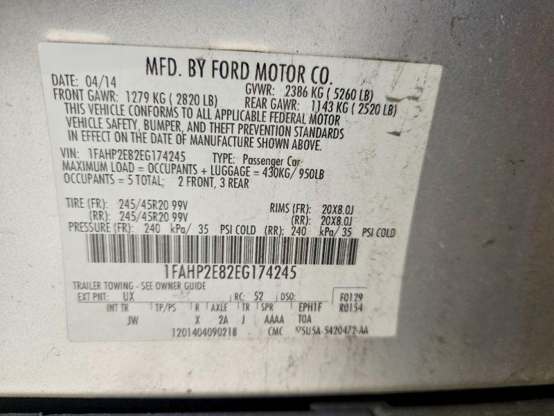 Aukcja sprzedaży 2014 Ford Taurus, vin: 1FAHP2E82EG174245, numer aukcji: 63184236
