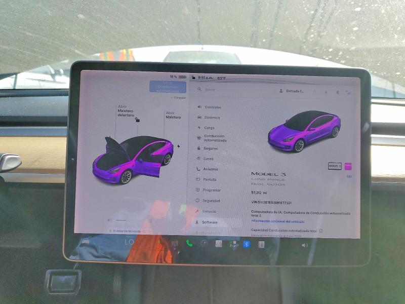 Aukcja sprzedaży 2021 Tesla Model 3, vin: 5YJ3E1EB3MF877331, numer aukcji: 64986006