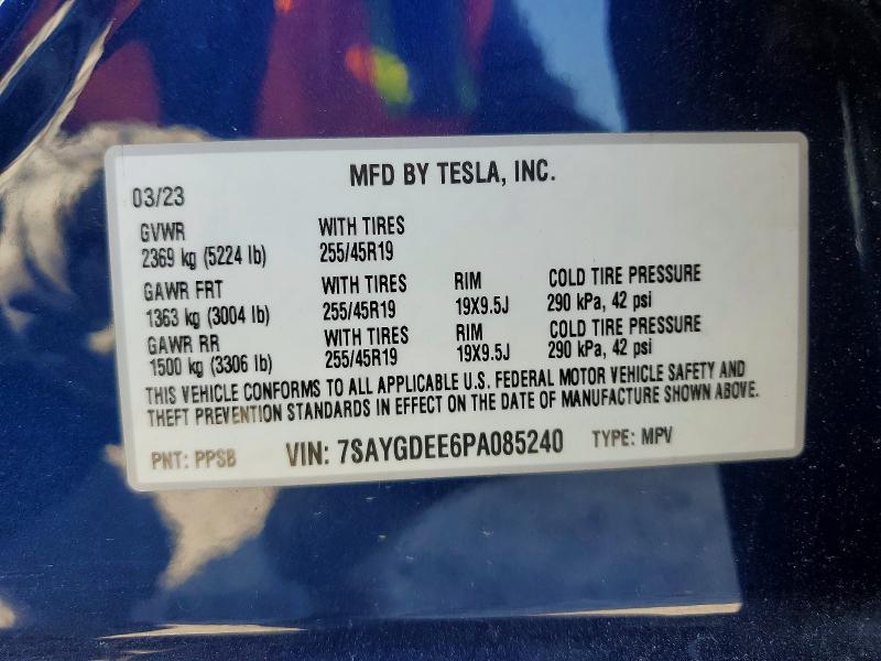 Aukcja sprzedaży 2023 Tesla Model Y, vin: 7SAYGDEE6PA085240, numer aukcji: 64201786