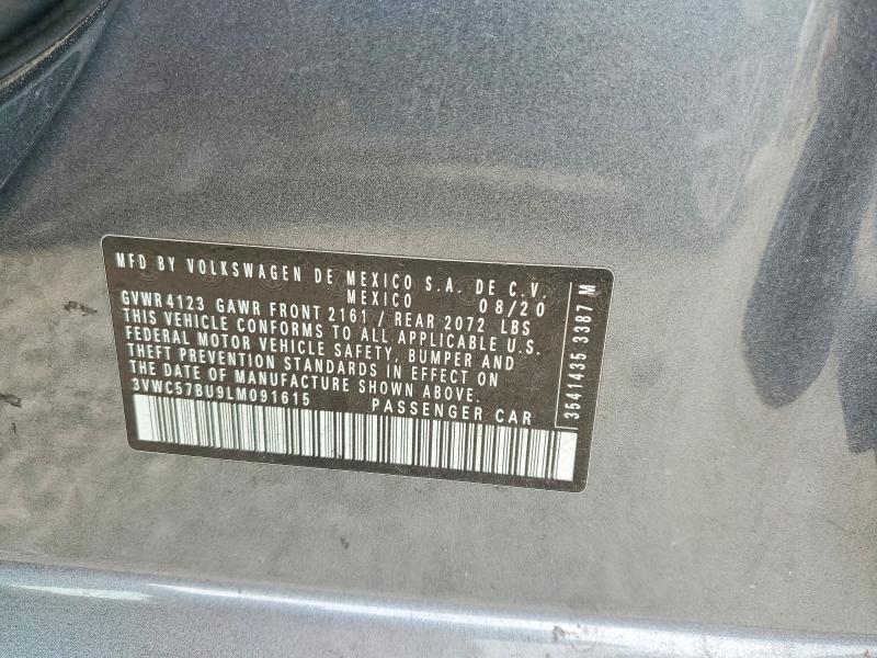 Продаж на аукціоні авто 2020 Volkswagen Jetta, vin: 3VWC57BU9LM091615, номер лоту: 65191696