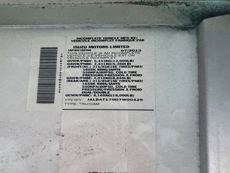 Продажа на аукционе авто 2013 Isuzu Npr Hd, vin: JALB4T179D7W00425, номер лота: 65480446