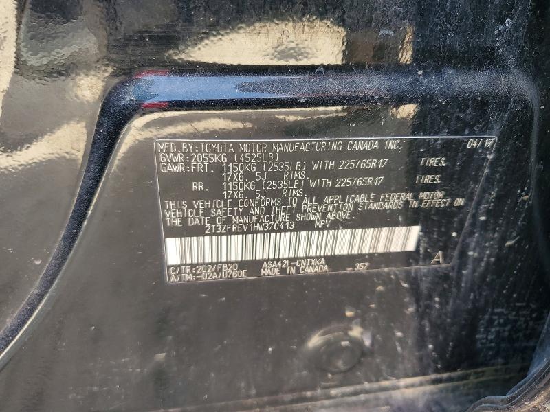 Продажа на аукционе авто 2017 Toyota Rav4, vin: 2T3ZFREV1HW370413, номер лота: 65505166