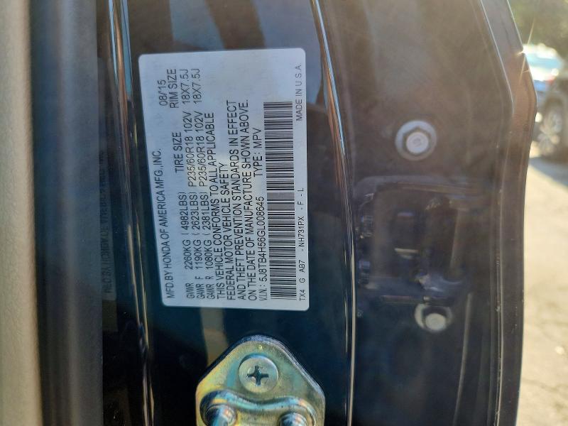 Aukcja sprzedaży 2016 Acura Rdx, vin: 5J8TB4H56GL008645, numer aukcji: 65309316