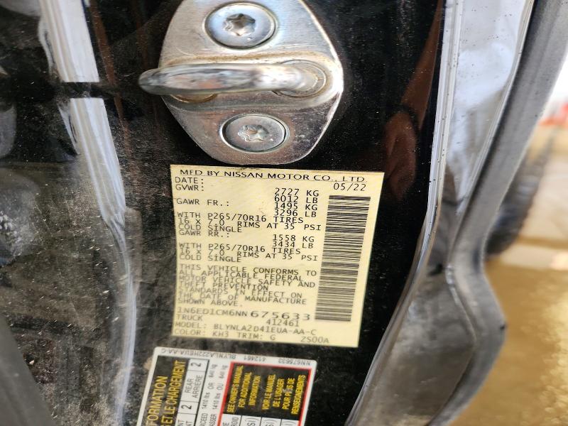 Продажа на аукционе авто 2022 Nissan Frontier, vin: 1N6ED1CM6NN675633, номер лота: 66414066