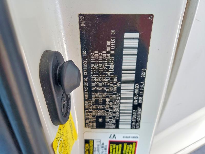 Aukcja sprzedaży 2012 Toyota Venza, vin: 4T3BK3BB7CU072073, numer aukcji: 63439736