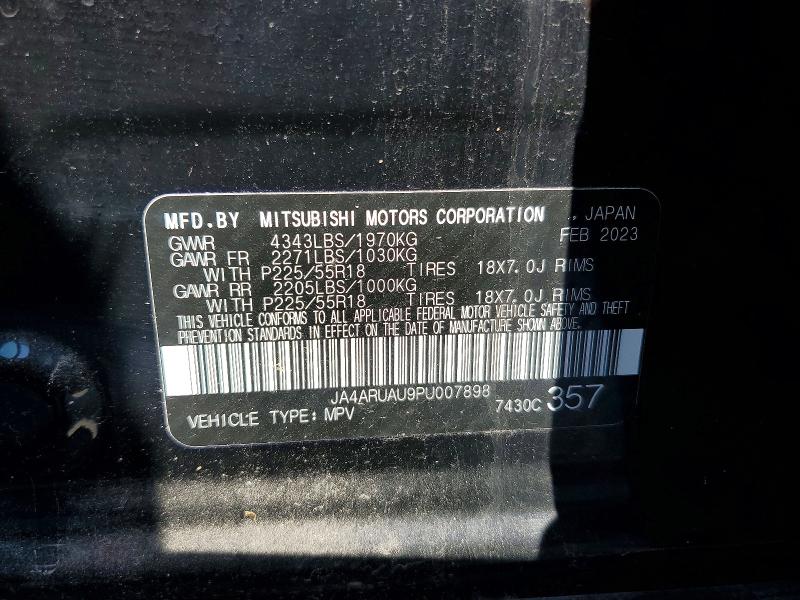 Auction sale of the 2023 Mitsubishi Outlander Sport, vin: JA4ARUAU9PU007898, lot number: 66984986