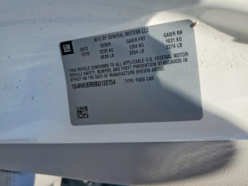 2011 Buick Lucerne მანქანა იყიდება აუქციონზე, vin: 1G4HA5EM9BU128754, აუქციონის ნომერი: 65680206