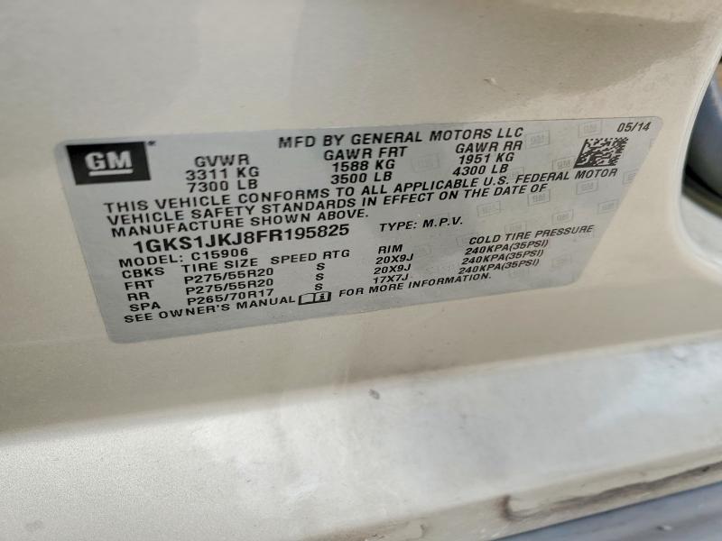 Продаж на аукціоні авто 2015 Gmc Yukon Xl, vin: 1GKS1JKJ8FR195825, номер лоту: 63832856