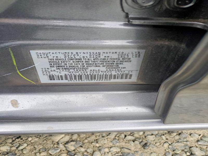 63358126 :رقم المزاد ، 3N1AB8CV0PY222500 vin ، 2023 Nissan Sentra مزاد بيع