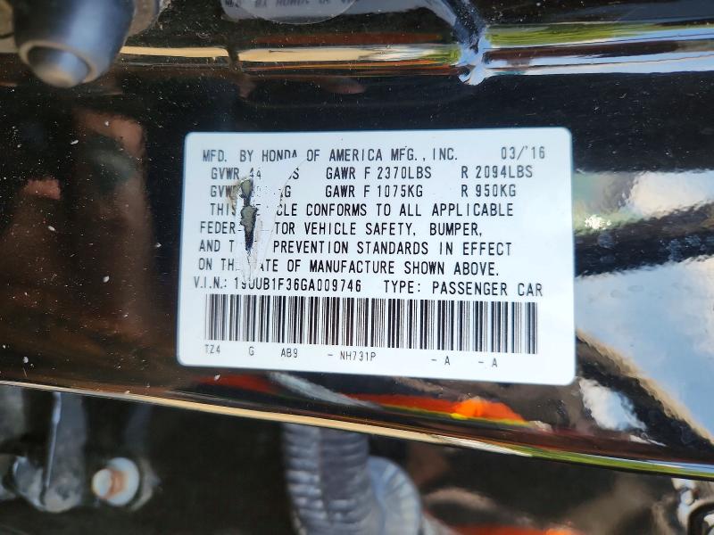 2016 Acura Tlx მანქანა იყიდება აუქციონზე, vin: 19UUB1F36GA009746, აუქციონის ნომერი: 64339596
