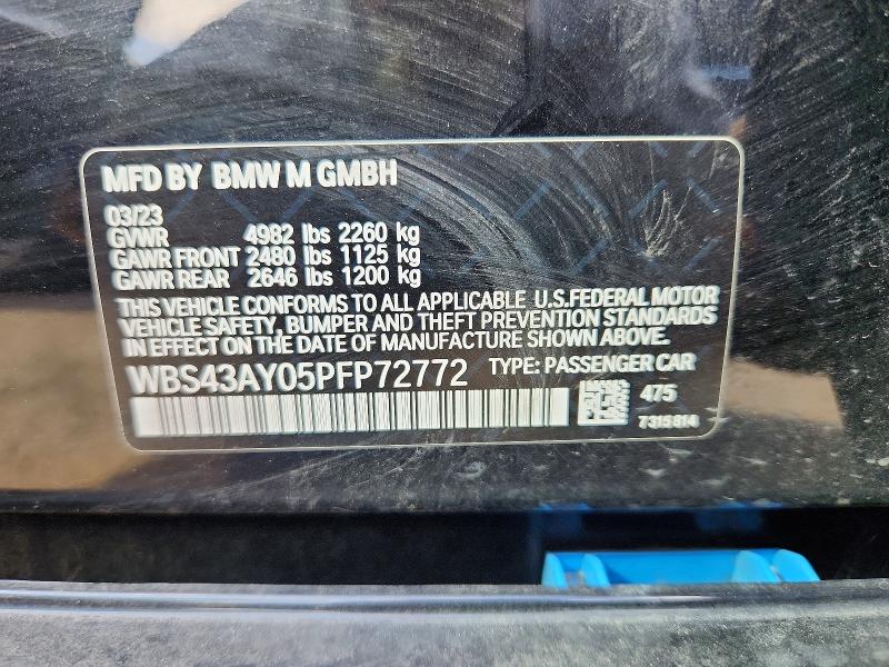 Aukcja sprzedaży 2023 Bmw M3, vin: WBS43AY05PFP72772, numer aukcji: 66335836
