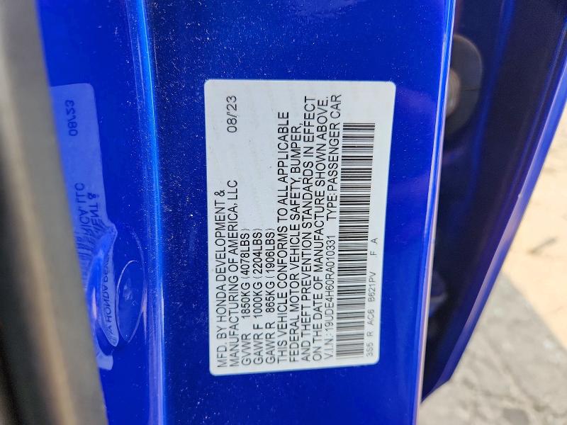 Aukcja sprzedaży 2024 Acura Integra, vin: 19UDE4H60RA010331, numer aukcji: 67261636