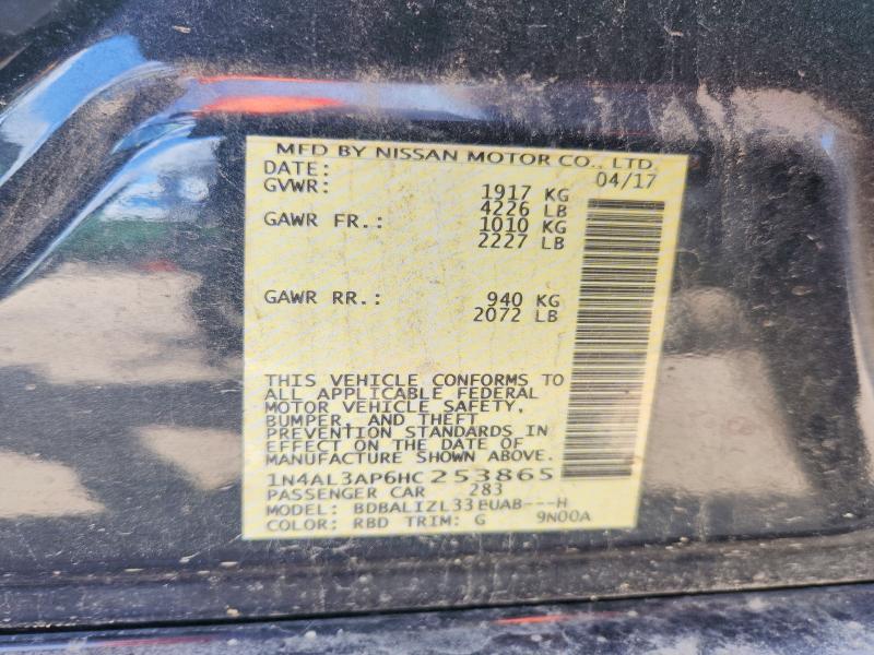 Aukcja sprzedaży 2017 Nissan Altima, vin: 1N4AL3AP6HC253865, numer aukcji: 59334326
