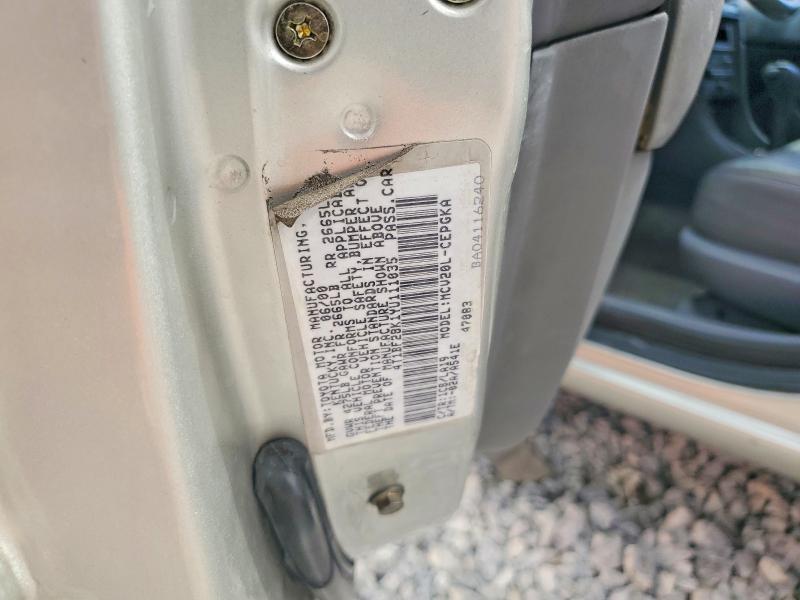 2000 Toyota Camry მანქანა იყიდება აუქციონზე, vin: 4T1BF28K1YU111035, აუქციონის ნომერი: 66993216